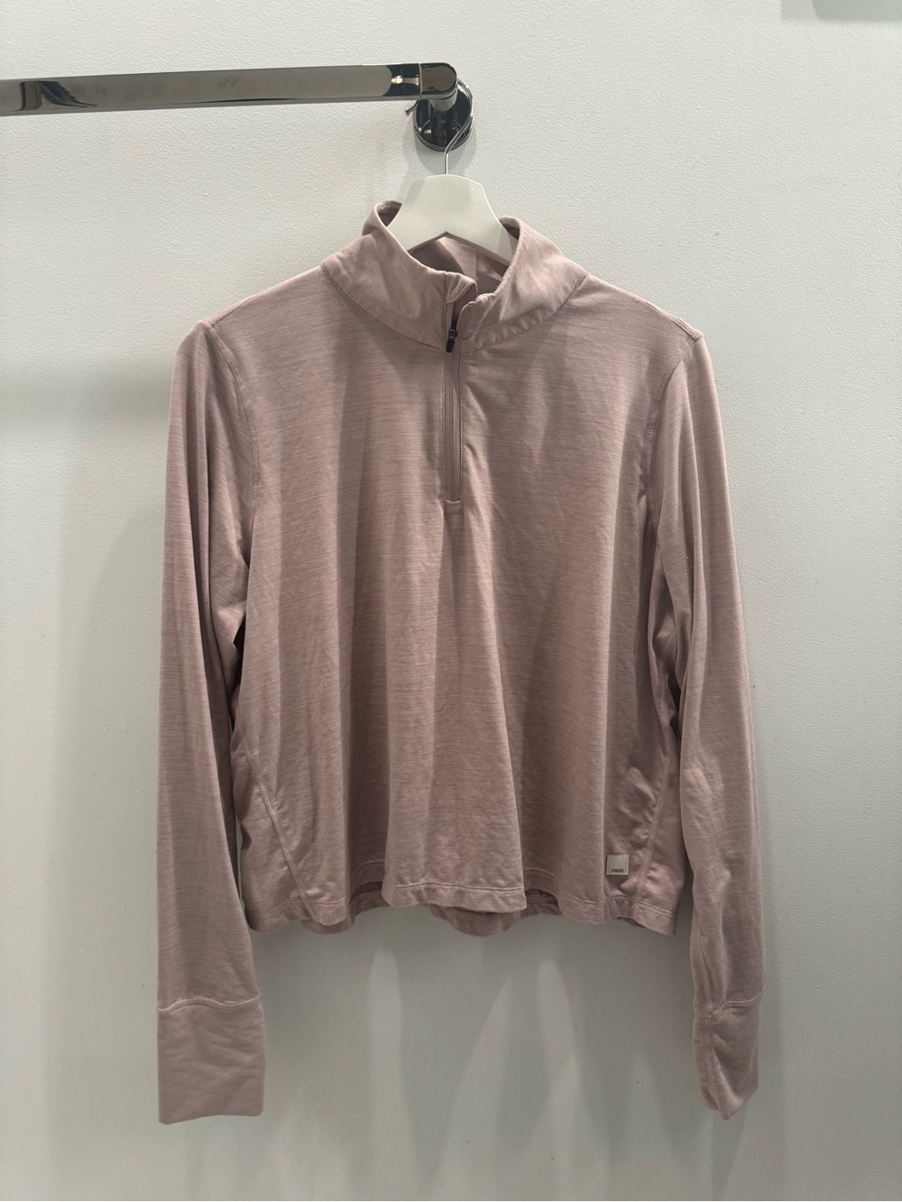 Light Mauve vuori Quarter-Zip Long Sleeve Top - Women